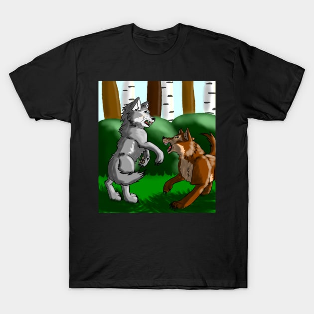 The Wolf's Fight T-Shirt by Absel123